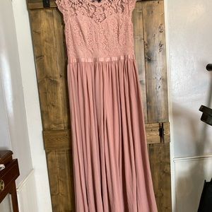 Dusty mauve size XXL (14) full length formal gown